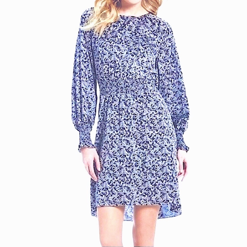 H by HALSTON Long Sleeve Smocked Detail Dress Sz S - Picture 7 of 10